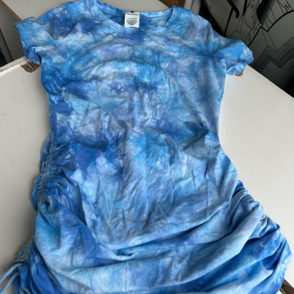 PINK Victoria's Secret Blue Tie-Dye Top